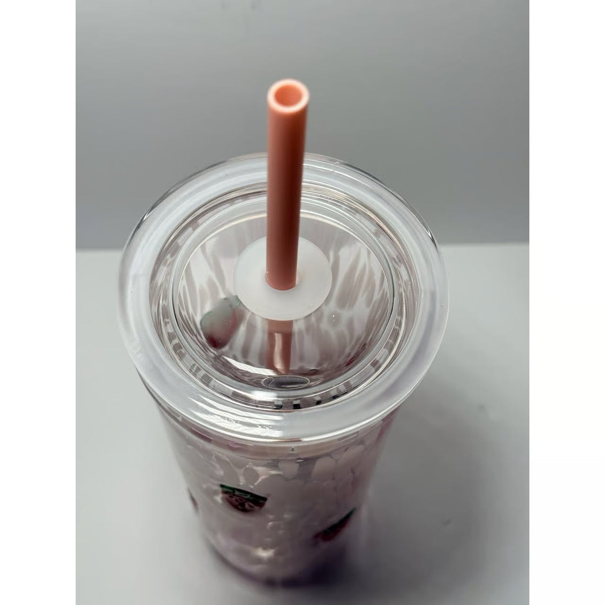 Starbucks Pink Vibes Strawberry Glass Cold Cup — 16oz