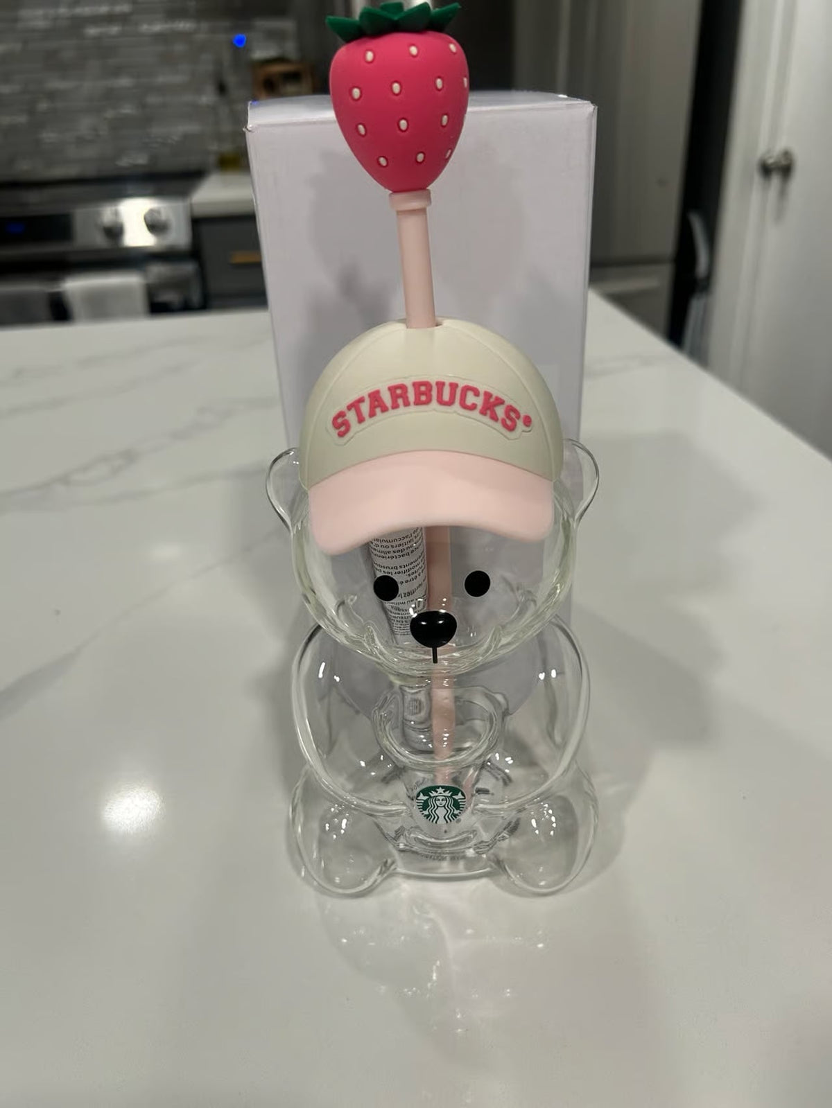 Starbucks 2026 Pink Collection Bearista Bear & Glass Cup Set