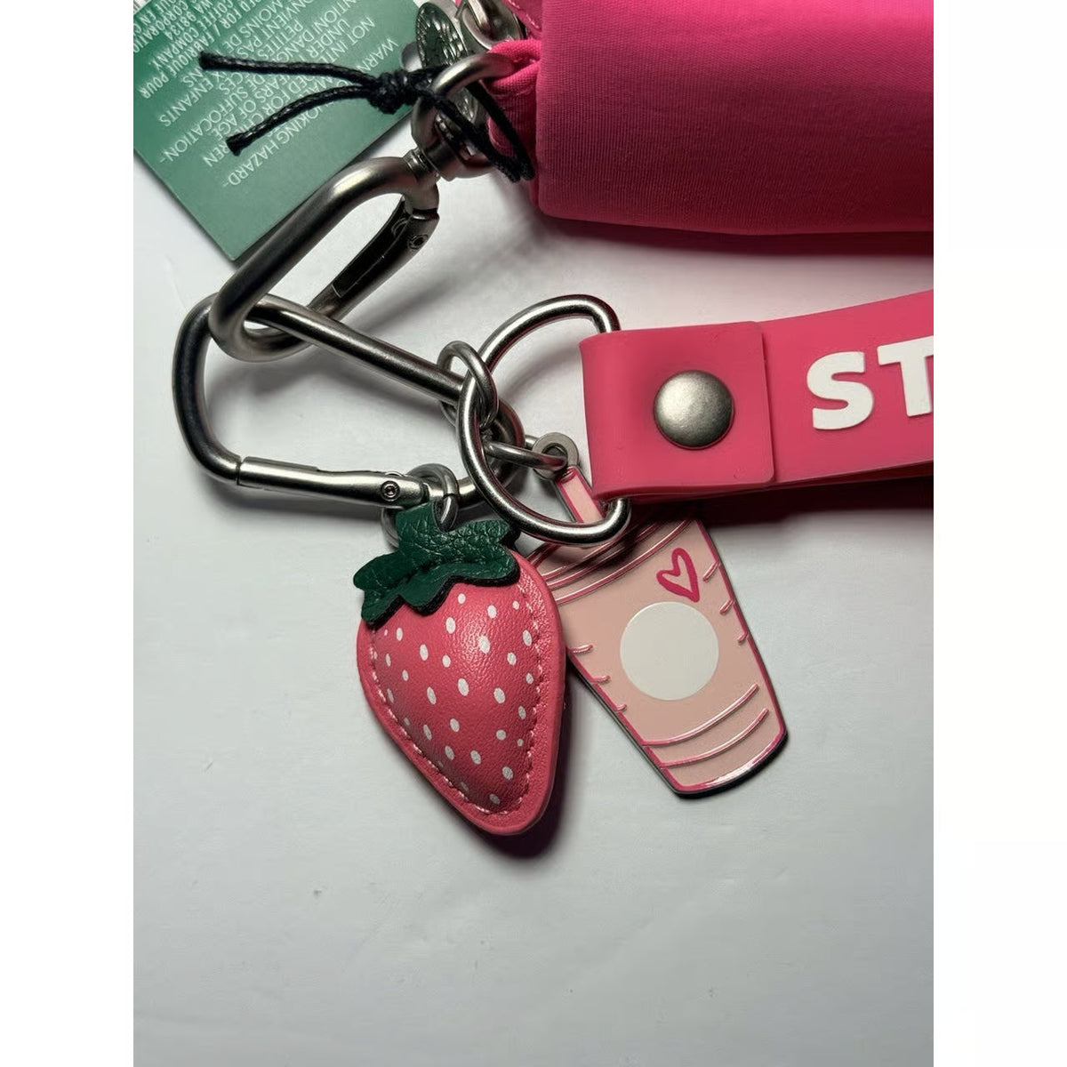 Starbucks Pink Keychain Pouch with Strap