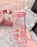 Starbucks Sakura Cherry Blossom Triangle Glass Cold Cup 16oz