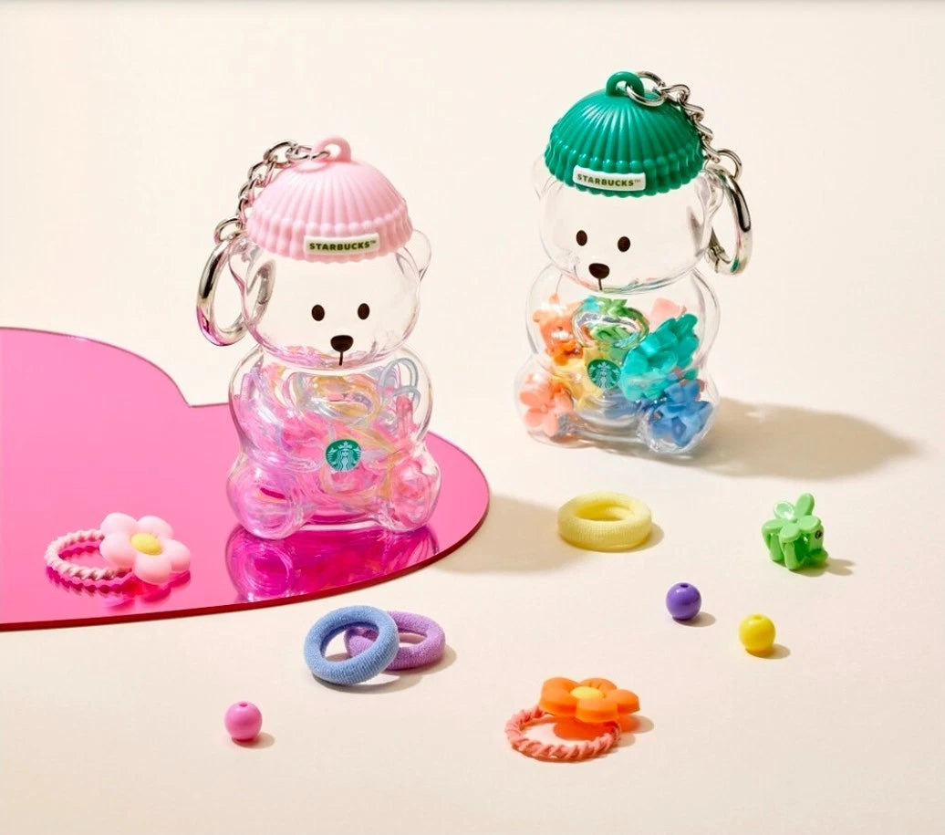 Starbucks Korea Bearista Miniature Keychain Keyring 2 Types Pink Green MD