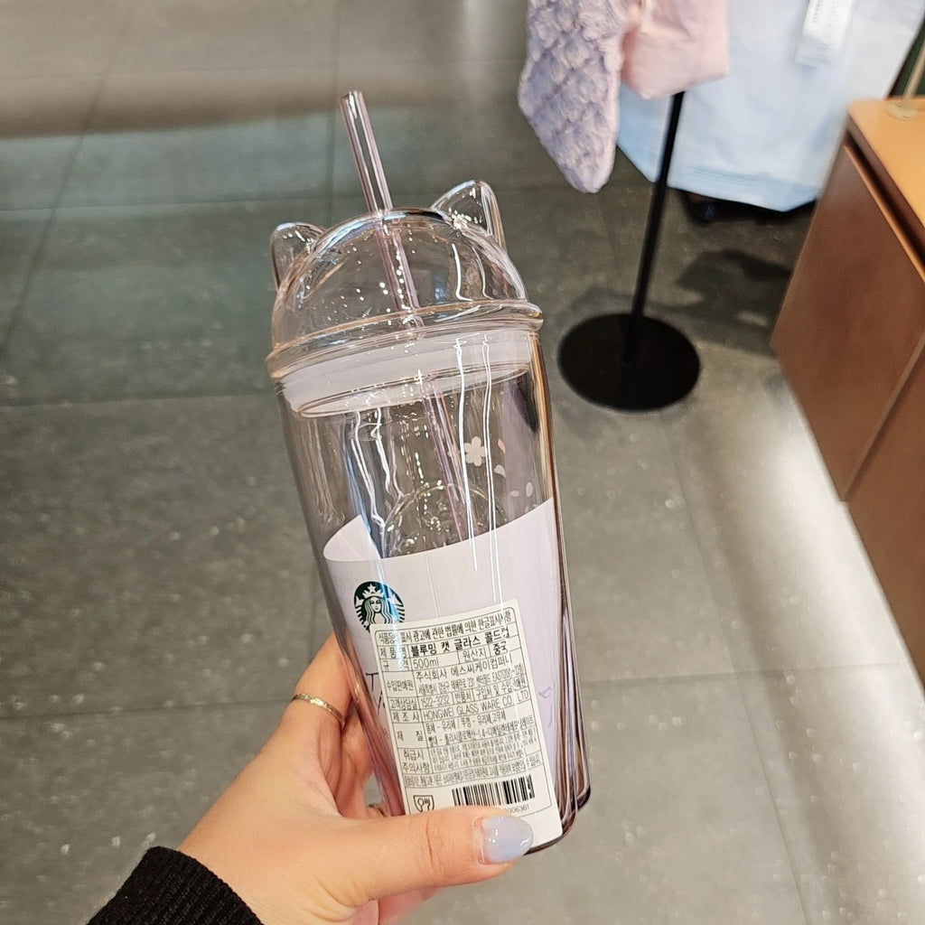 Starbucks Korea 2026 Cherry Blossom MD Blooming Cat Glass Coldcup 500ml