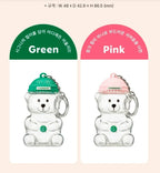 Starbucks Korea Bearista Miniature Keychain Keyring 2 Types Pink Green MD