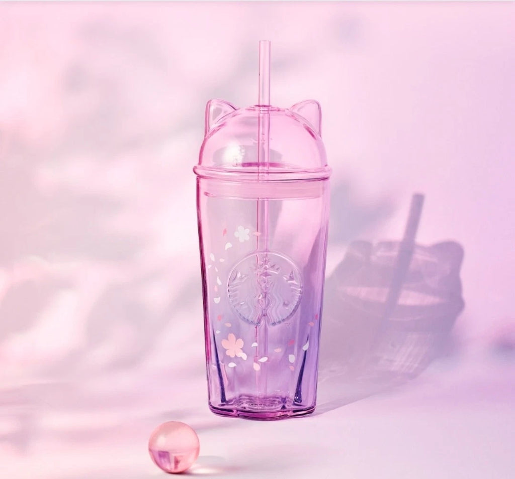 Starbucks Korea 2026 Cherry Blossom MD Blooming Cat Glass Coldcup 500ml