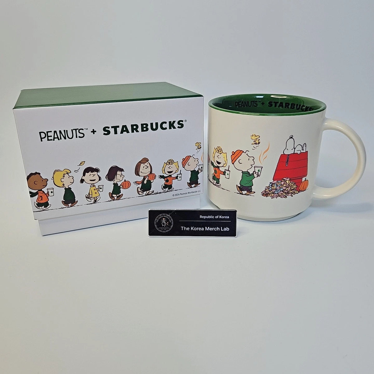Starbucks Korea 2026 Peanuts Snoopy Mug Cup MD Pumpkin 414ml 14oz Authentic