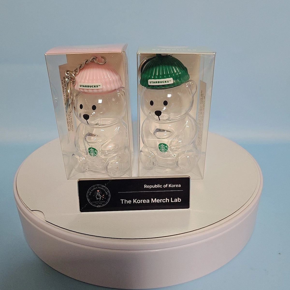 Starbucks Korea Bearista Miniature Keychain Keyring 2 Types Pink Green MD