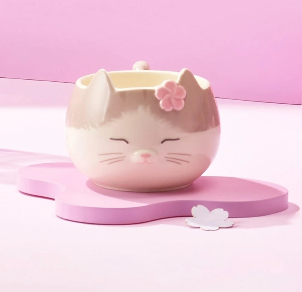 Starbucks Korea 2026 Cherry Blossom MD Blooming Cat Mug 237ml