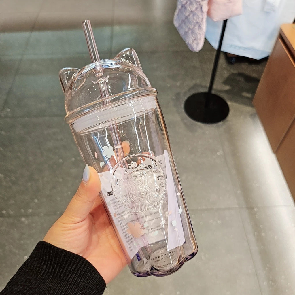 Starbucks Korea 2026 Cherry Blossom MD Blooming Cat Glass Coldcup 500ml