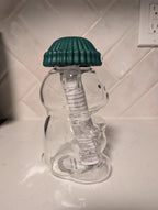 Starbucks Teddy Bear Bearista Barista Green Hat Glass Cold Cup 20oz USA Limited