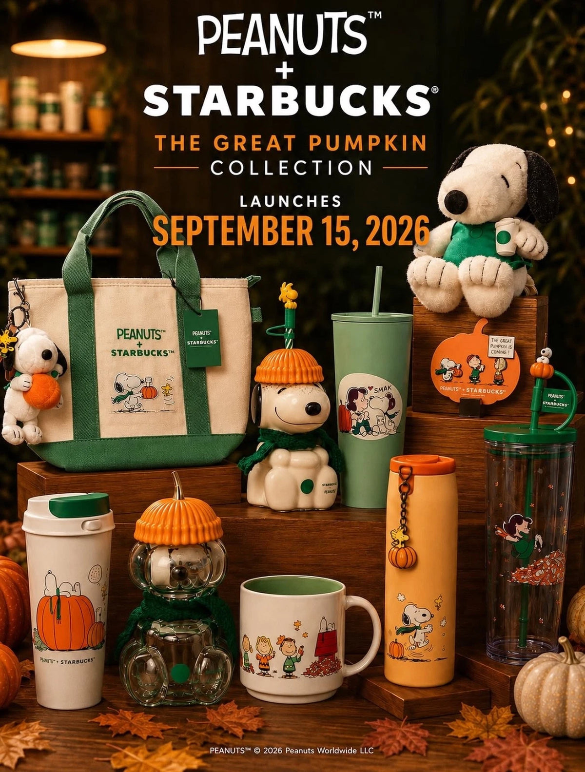Starbucks x Peanuts Limited Edition The Great Pumpkin Collection US SELLER