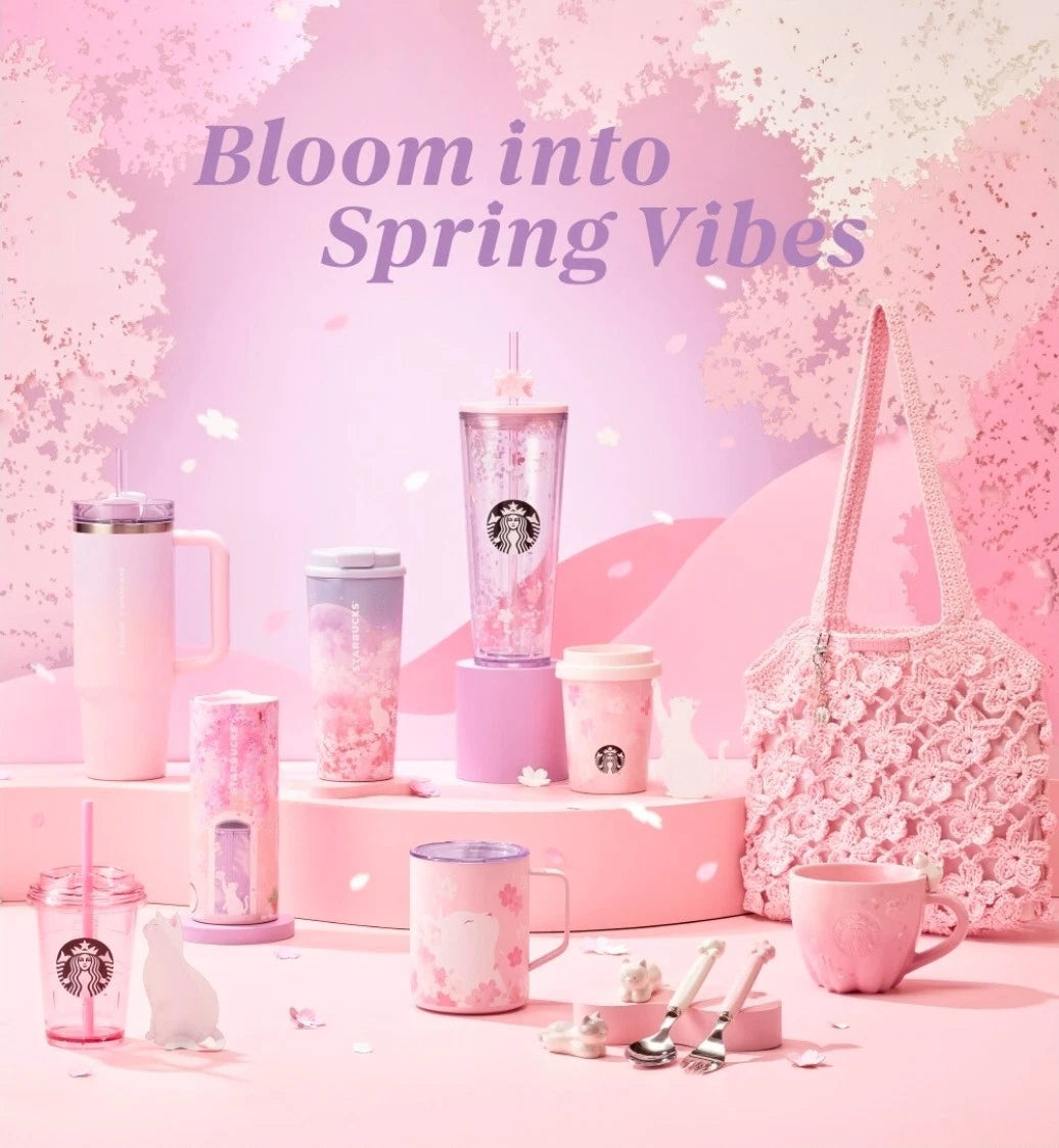 Starbucks Korea 2026 Cherry Blossom MD SS Blooming Bubble WB 473ml
